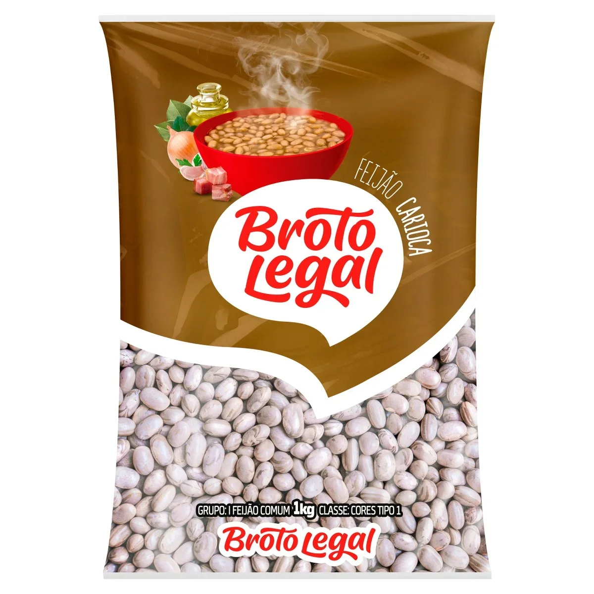 Feijão Carioca Broto Legal Pacote 1kg